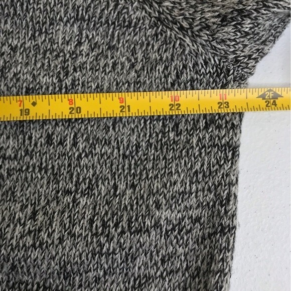 Rocawear Funnel Neck Tie Gray Black Marled Sweater Kangaroo Pocket Womens 2X - Picture 6 of 12